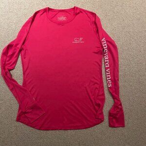 Vineyard Vines, Women's Small, Performance Long Sleeve Shirt, Pink